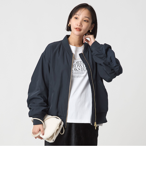アンタイトル  【洗える】リフレッシュツイル MA-1 リバーシブルMA-1ジャケット(S ブラック): ジャケット/アウター