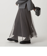 ［size SHORT/TALLあり］2WAY チュール プリーツ スカート