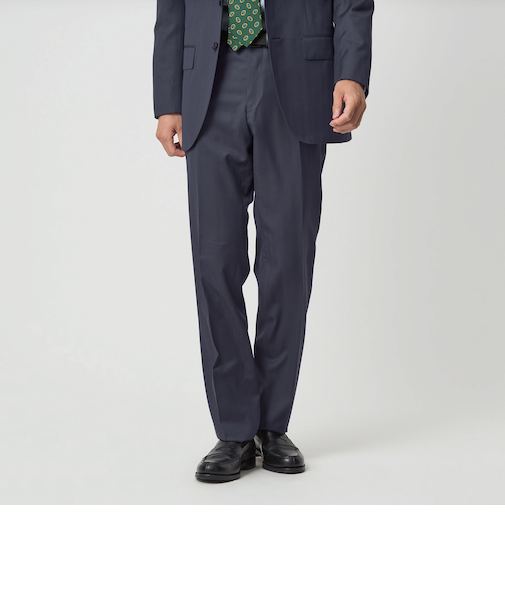 DRAGO ミニヘリンボーン CLS ノープリーツ スーツパンツ
