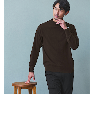 【WEB限定】JUST fit ジャケイン モックネック ニット