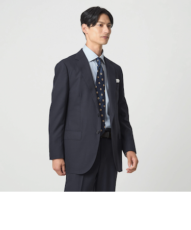 GUABELLO 組織無地 2B MF スーツジャケット
