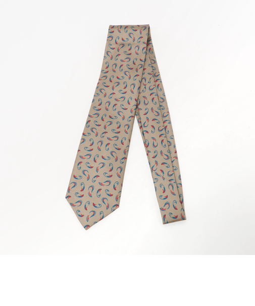 ＜Luisa Esposito＞8.0cm スタンプ ペイズリー2 ネクタイ