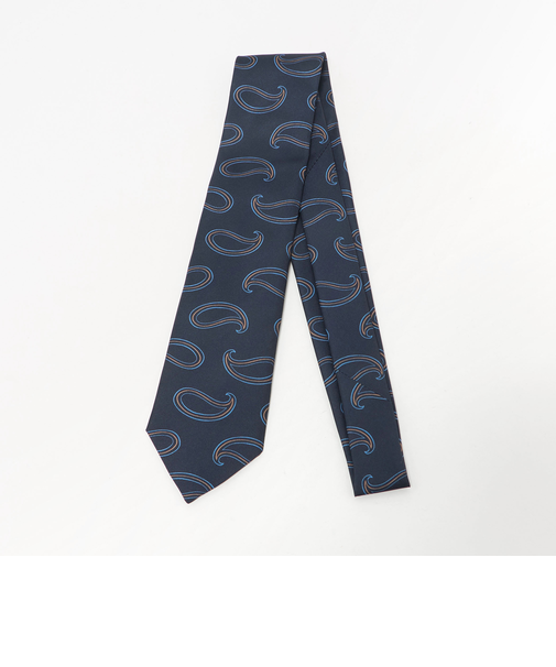 ＜Luisa Esposito＞8.0cm スタンプ ペイズリー1 ネクタイ