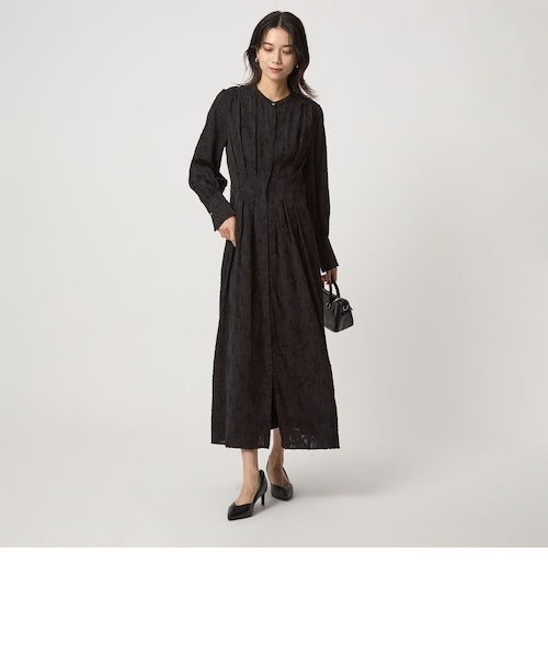 green label relaxing ジャカードウエストタックワンピース ジャカード ウエスト タック ワンピース 2｜グリーンレーベル