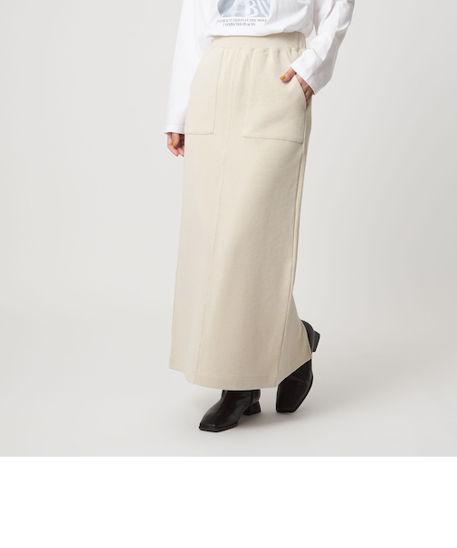 【WEB限定】＜at ease＞ダブルフェイス タイト スカート