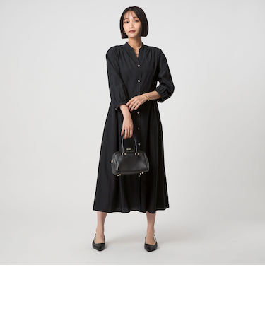 サイド切り替え 7分袖 ワンピース