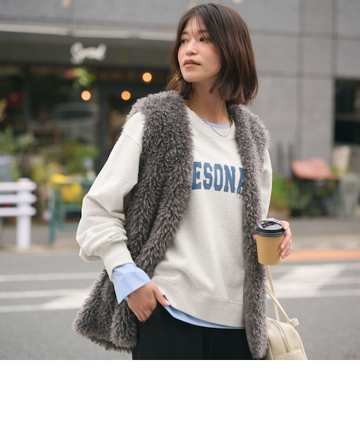 【WEB限定】＜at ease＞ロゴ スウェット プルオーバー