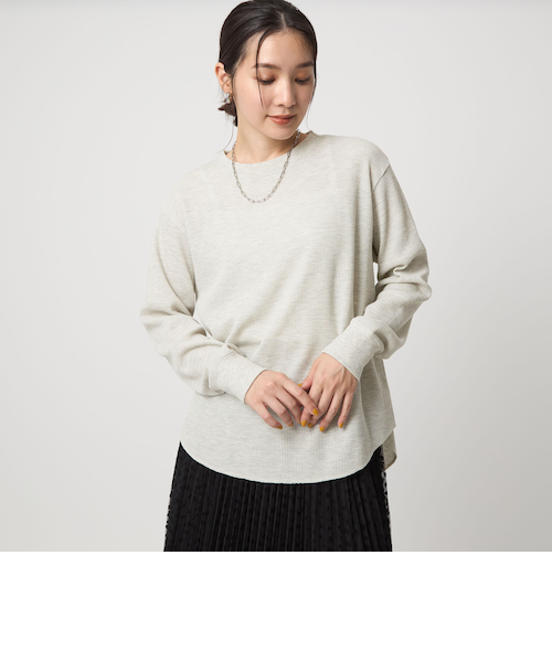WEB限定】＜at ease＞ワッフル ロングスリーブ カットソー