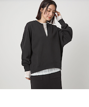 【WEB限定】＜at ease＞ダブルフェイス プルオーバー カットソー