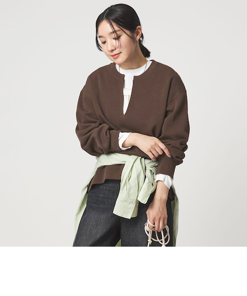 【WEB限定】＜at ease＞ダブルフェイス プルオーバー カットソー