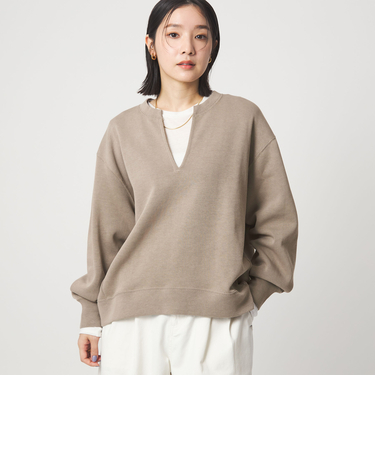 【WEB限定】<at ease>ダブルフェイス プルオーバー カットソー