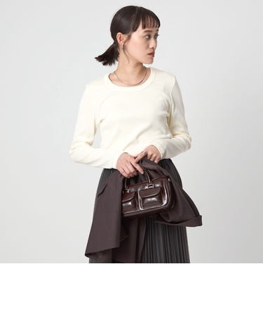 フライス Uネック Tシャツ