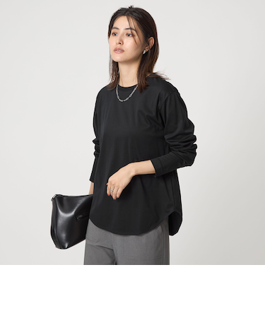 ラウンドヘム スムース ロングスリーブ プルオーバー