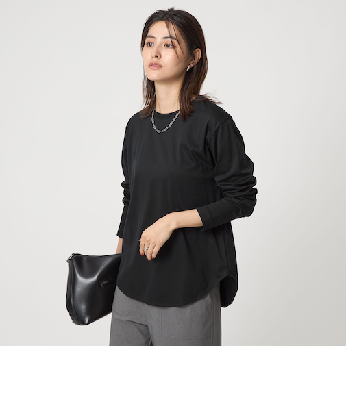 ラウンドヘム スムース ロングスリーブ プルオーバー