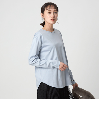 ラウンドヘム スムース ロングスリーブ プルオーバー