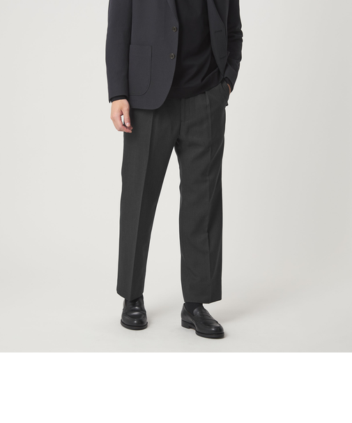 TW ギャバジン 1プリーツ ドレスチノ パンツ -ウォッシャブル-