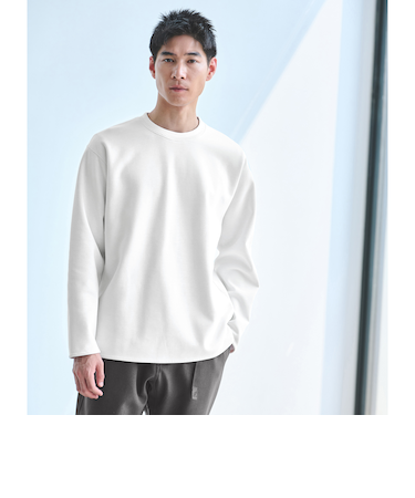 ダブルフェイス クルーネック カットソー