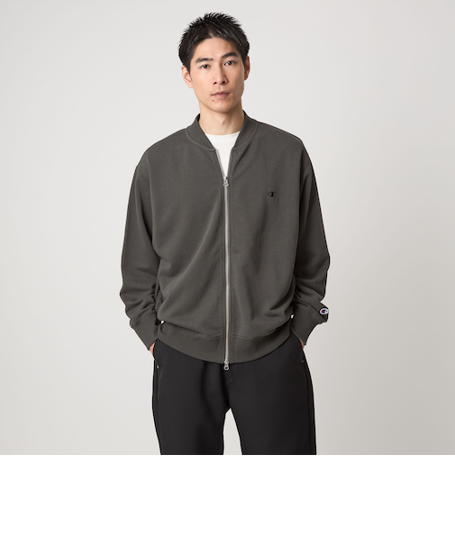 【別注】＜Champion＞スウェット ジップ リブ ブルゾン
