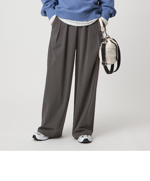 【WEB限定】＜at ease＞スラックス パンツ マシンウォッシャブル ストレッチ 帯電防止