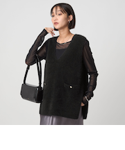 ヘアリー ニット ベスト