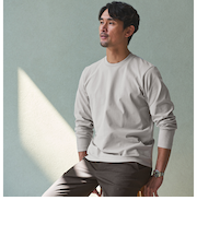 【WEB限定】JUST fit クリーン カノコ ジャケイン 長袖 Tシャツ -抗菌-