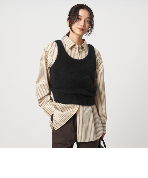 ヘアリー ニット キャミソール