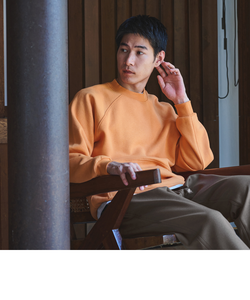 【別注/WEB限定】<3/2 WORKS>GLR ヴィンテージライク 長袖 スウェット