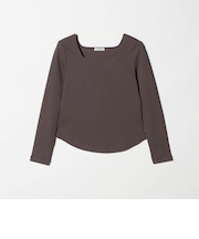 デコルテ フライス ロングスリーブ プルオーバー