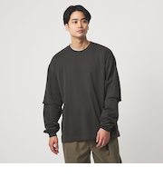 【WEB限定】＜GLR or＞フェイクレイヤード クルーネック Tシャツ カットソー