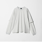 【WEB限定】＜GLR or＞フェイクレイヤード クルーネック Tシャツ カットソー