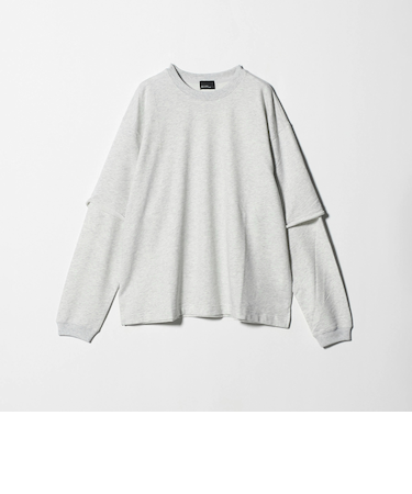 【WEB限定】＜GLR or＞フェイクレイヤード クルーネック Tシャツ カットソー