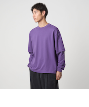 【WEB限定】<GLR or>フェイクレイヤード クルーネック Tシャツ カットソー