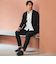 【WEB限定】JUST fit ウールライク ナロー セットアップ -ストレッチ-