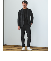 【WEB限定】JUST fit ウールライク ナロー セットアップ -ストレッチ-