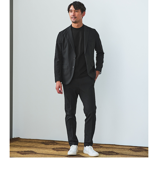 【WEB限定】JUST fit ウールライク ナロー セットアップ -ストレッチ-