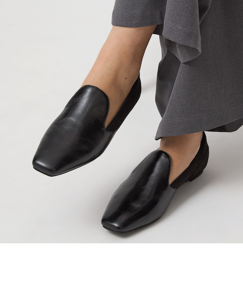 スクエアオペラ フラットシューズ 撥水｜グリーンレーベル