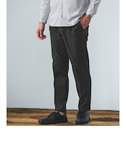 【WEB限定】JUST fit ウールライク 1プリーツ イージースラックス パンツ -ストレッチ-