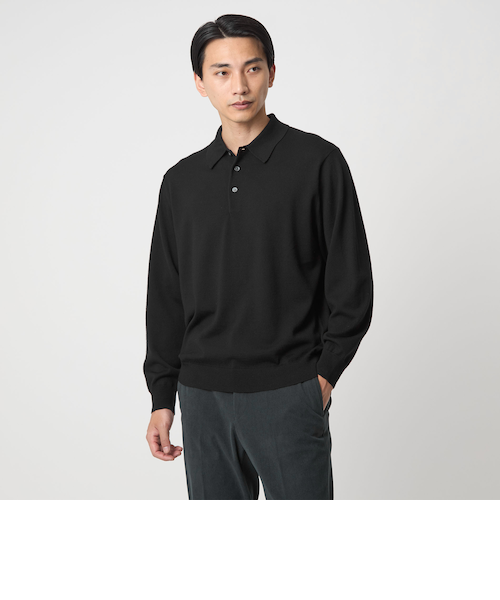 Settefili Cashmere ハイゲージ　ニットポロシャツ Settefili Cashmere ハイゲージ ニットポロシャツ キョクビヒン