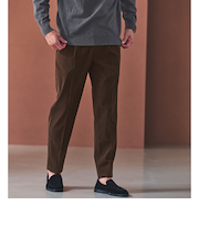 【WEB限定】JUST fit コーデュロイ 1プリーツ イージースラックス パンツ -ストレッチ-