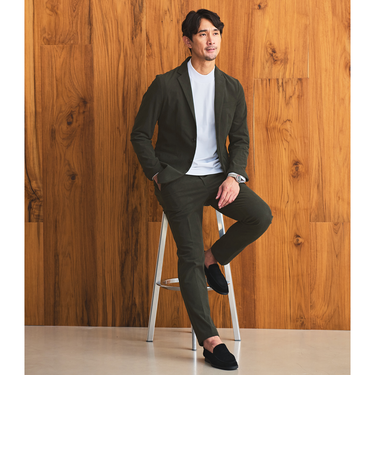 【WEB限定】JUST fit コーデュロイ ナロー セットアップ -ストレッチ-