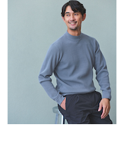 【WEB限定】JUST fit デイリー アゼ モックネック ニット
