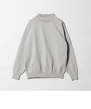 A+ ポリエステル モックネック ニット -ウォッシャブル-