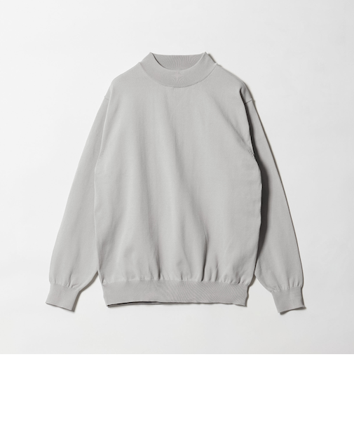 A+ ポリエステル モックネック ニット -ウォッシャブル-