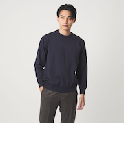 A+ MOULINE ポリエステル クルーネック ニット -ウォッシャブル-