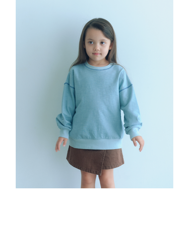 裏毛 配色ステッチ プルオーバー / キッズ 100cm-160cm