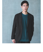 ウォッシャブル ホームスパン ナロー ジャケット -ストレッチ-