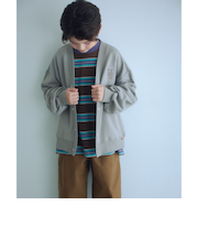 【別注】＜UNIVERSAL OVERALL＞Vネック 裏毛 カーディガン / キッズ 140cm-160cm