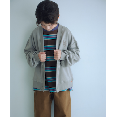 【別注】＜UNIVERSAL OVERALL＞Vネック 裏毛 カーディガン / キッズ 140cm-160cm