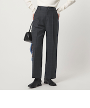 ［size SHORT/TALLあり］キチントボトムス サキソニー ワイド パンツ