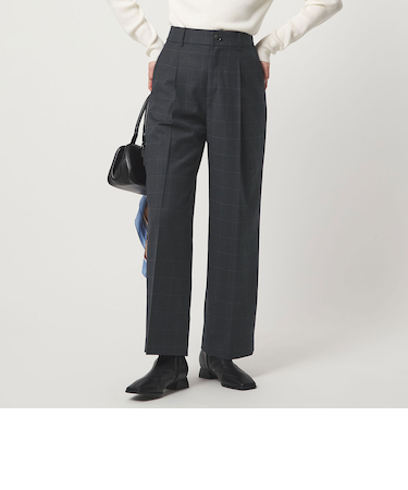 ［size SHORT/TALLあり］キチントボトムス サキソニー ワイド パンツ